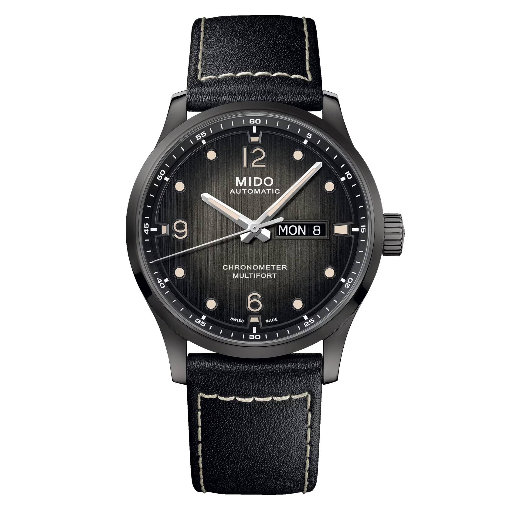Orologio Uomo Mido Automatico Multifort Cronometro Total Black M0384313605700
